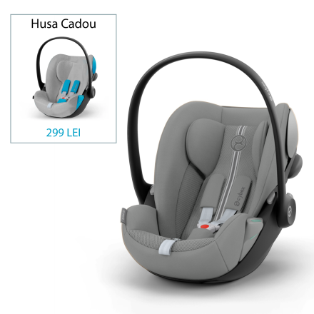 Scoica auto pentru copii Cybex Gold Cloud G i-Size Plus, 0-24 luni, varianta noua, Stone Grey