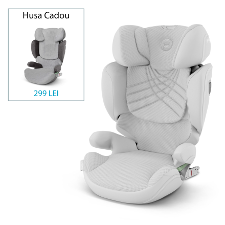 Scaun auto pentru copii Cybex Platinum Solution T i-Fix Plus, 3-12 ani, Platinum White