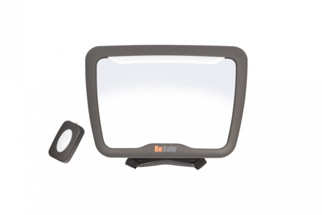 Oglinda de masina BeSafe pentru supravegherea copiilor XL² cu lumina Led 
