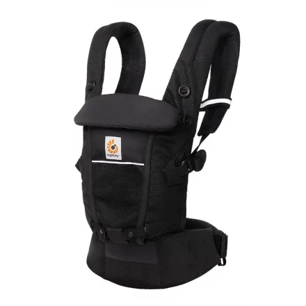  Marsupiu pentru bebelusi Ergobaby Adapt Soft Flex Mesh, respirabil si confortabil, 0 - 4 ani, Onyx Black