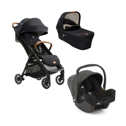 Carucior 3 in 1 pentru copii Joie Parcel Signature, Eclipse cu landou Ramble XL Eclipse si Scoica auto I-SNUG 2 Shale