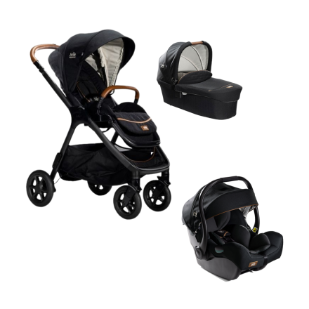 Carucior 3 in 1 pentru copii Joie Finiti Signature, versatil, cu landou si scoica i-Jemini, Eclipse