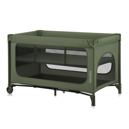 Βρεφικό κρεβατάκι Lionelo Jasmine Easy Fold, 123 x 67 cm, Πράσινη ελιά