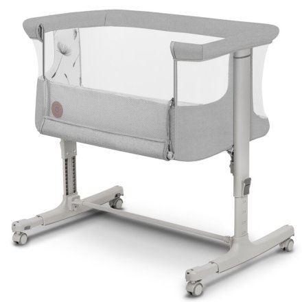 Детска кошара Lionelo Aurora, съвместно легло, 3 в 1, 0 - 9 кг, светло сиво