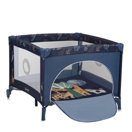 Детска кошара Lionelo Bonnie, компактно сгъваема, 100 x 100, Blue Navy