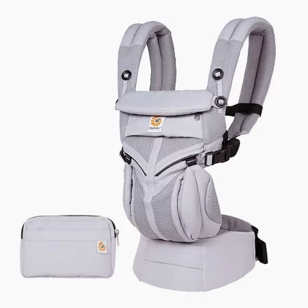 Marsupiu pentru bebelusi Ergobaby OMNI 360 Cool Air Mesh, 3 - 20 kg, Liliac Grey 