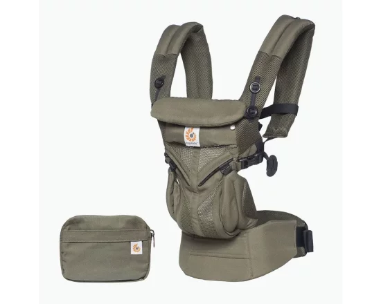 Marsupiu pentru bebelusi Ergobaby OMNI 360 Cool Air Mesh, 3 - 20 kg, Khaki Green