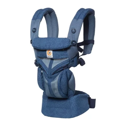 Marsupiu pentru bebelusi Ergobaby OMNI 360 Cool Air Mesh, 3 - 20 kg, Blue Blooms