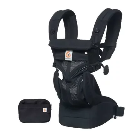 Marsupiu pentru bebelusi Ergobaby OMNI 360 Cool Air Mesh, 3 - 20 kg, Onyx Black