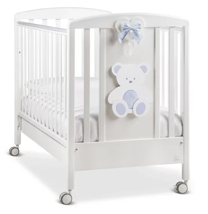 Детско легло Italbaby Peluche колекция Boutique от масивна букова дървесина удобно - Azzurro