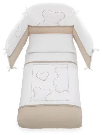Спален комплект Italbaby Matisse Pony, колекция Boutique, четири части, изработен от памук - Choco