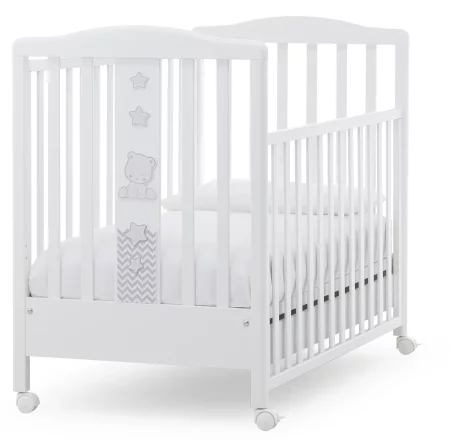 Детско легло Italbaby Popstar Trendy Collection от букова дървесина - Grey / Bianco