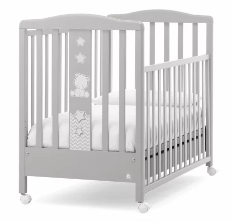 Детско легло Italbaby Popstar Trendy Collection от букова дървесина - Сиво