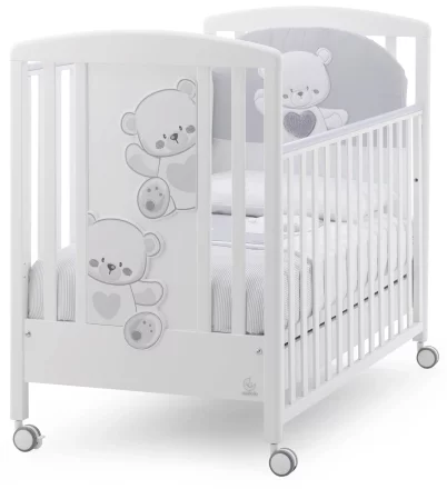 Детска кошара Italbaby Baby Jolie, Trendy Collection, изработена от букова дървесина