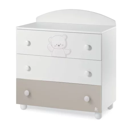 Детски скрин Italbaby Jolie Trendy Collection, три чекмеджета, бук, Bianco-Choco