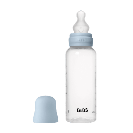 Пълен комплект PP бебешко шише без BPA, Лигавници, против колики, 270 ml, силикон, Baby Blue
