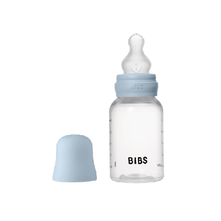Set complet biberon PP fara BPA, Bibs, anticolici, 150 ml, silicon, Baby Blue