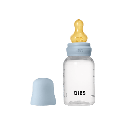 Пълен комплект PP бебешко шише без BPA, Лигавници, против колики, 150 ml, латекс, Baby Blue