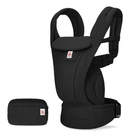 Ergobaby кош за новородено, OMNI Deluxe Mesh, ергономичен, черен оникс