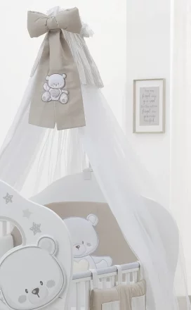 Сенник с воал за кошара ItalBaby Jolie, защитен, цвят Choco