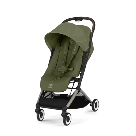 Carucior sport pentru copii CYBEX Orfeo, ergonomic,  Moss Green cu cadru Taupe