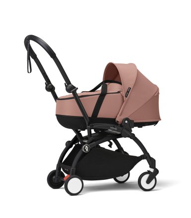 Количка за новородено STOKKE YOYO³ с кош за носене - Ginger с черна рамка