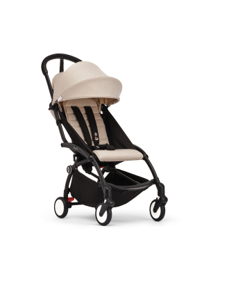 Детска количка STOKKE YOYO³, с цветен пакет - Bonpoint Beige, с черна рамка