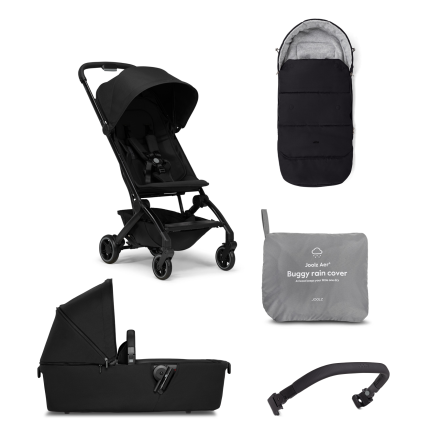Pachet promotional 2 in 1 Joolz Aer +, cu sac pentru carucior, protectie de ploaie si bara de protectie, Space Black