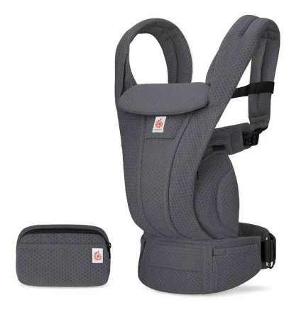 Marsupiu pentru bebelusi Ergobaby, OMNI Deluxe Mesh, ergonomic, Graphite Grey