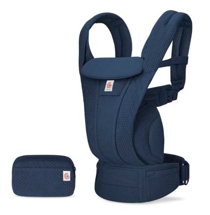 Marsupiu pentru bebelusi Ergobaby, OMNI Deluxe Mesh, ergonomic, Midnight Blue