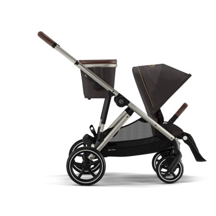 Carucior sport dublu Cybex Gazelle S, pentru copii, compact - Chocolate Brown
