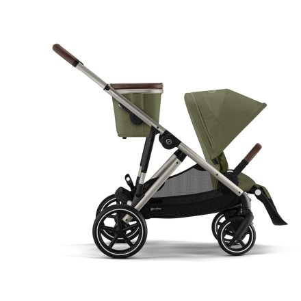 Carucior sport dublu Cybex Gazelle S, pentru copii, compact, varianta noua - Moss Green