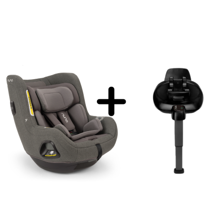 Pachet scaun auto pentru copii Nuna TODL NEXT, 40 -105 cm, rotativ, cu Baza isofix BASE NEXT i-Size - Thunder