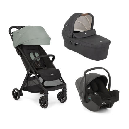 Carucior 3 in 1 pentru copii Joie Pact Pro, cu landou Ramble XL si scoica auto I-SNUG 2, Abyss