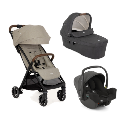 Carucior 3 in 1 pentru copii Joie Pact Pro, cu landou Ramble XL si scoica auto I-SNUG 2