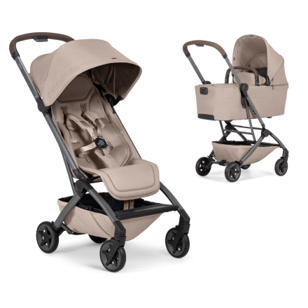 Carucior 2 in 1 pentru copii Joolz Aer 2, cu landou, ultra-usor, Sandy taupe
