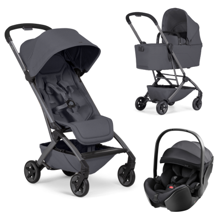 Carucior 3 in 1 Joolz Aer 2, cu landou si scoica auto Baby Safe PRO Style, Stone grey