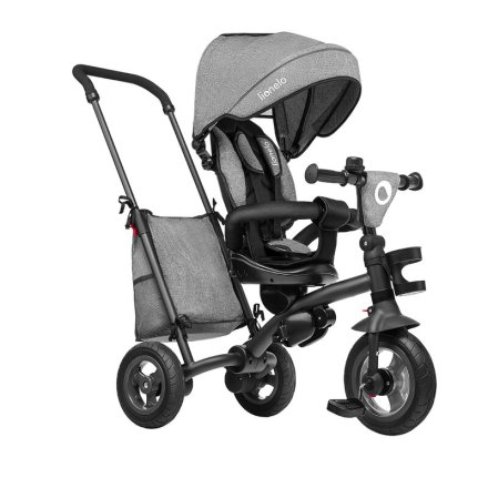 Tricicleta pentru copii Lionelo Tris, ultrapliabila, rotire 360°, Stone Grey