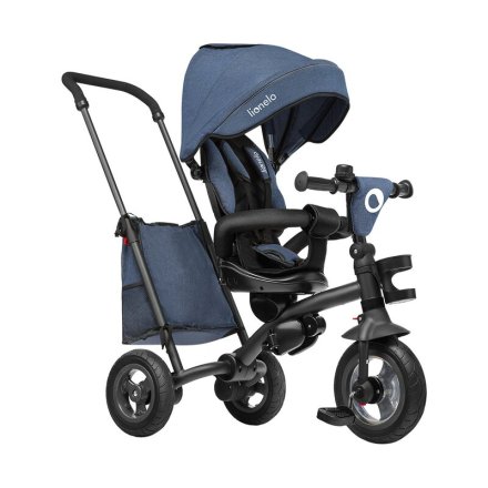 Tricicleta pentru copii Lionelo Tris, ultrapliabila, rotire 360°, Jeans