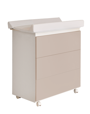 Comoda Italbaby, Colectia Evoc pentru copii, trei sertare, cu salteluta si cadita, Choco