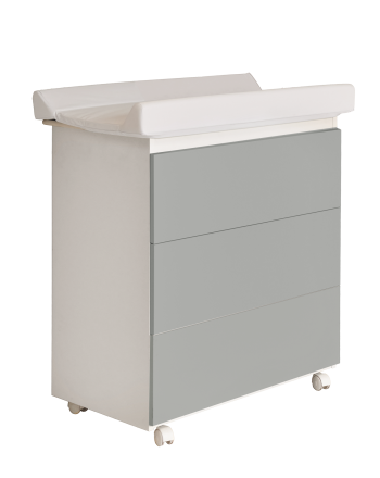 Comoda Italbaby, Colectia Evoc pentru copii, trei sertare, cu salteluta si cadita, Grigio