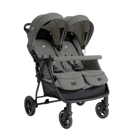 Carucior dublu pentru copii Joie Estrella, design elegant, Evergreen