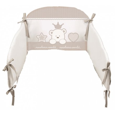 Защитни стени за детско креватче Italbaby Baby Re, колекция Trendy, тристранни, цвят Taupe