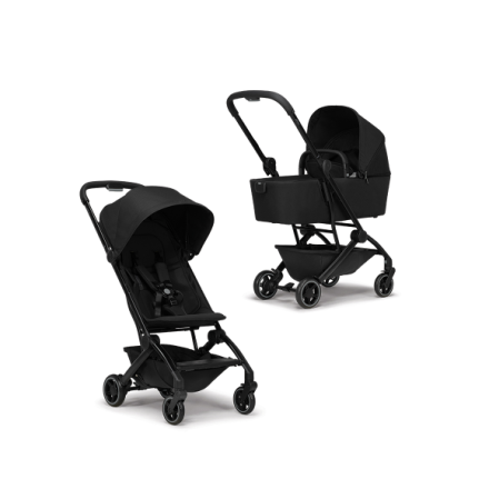 Carucior 2 in 1 pentru copii Joolz Aer+, cu landou, varianta noua, Space black