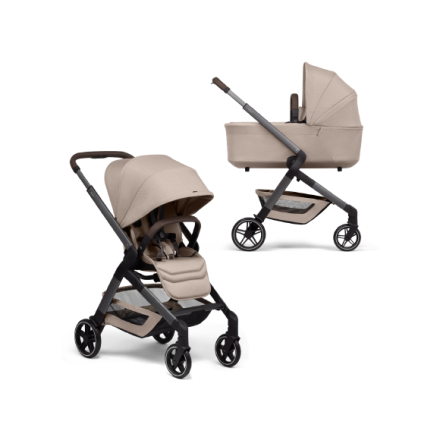 Carucior 2 in 1 pentru copii Joolz Hub², cu landou, Sandy Taupe