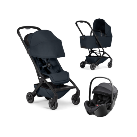 Carucior 3 in 1 Joolz Aer 2, cu landou si scoica auto Baby Safe PRO Style, Dark navy blue