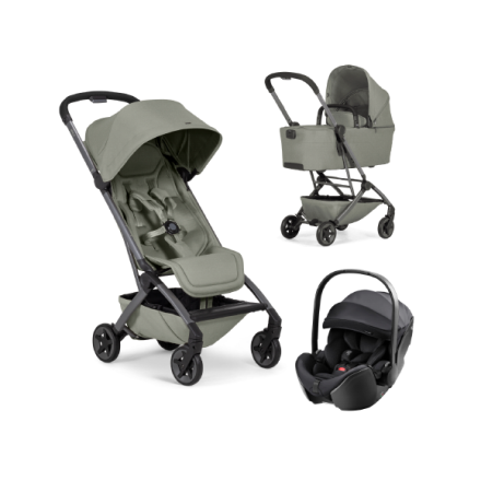Carucior 3 in 1 Joolz Aer 2, cu landou si scoica auto Baby Safe PRO Style, Sage green