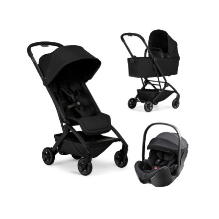 Carucior 3 in 1 Joolz Aer 2, cu landou si scoica auto Baby Safe PRO Style, Space black