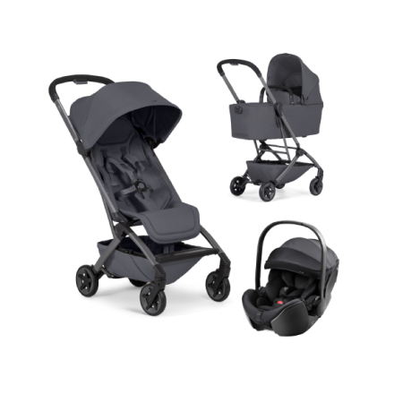 Carucior 3 in 1 Joolz Aer 2, cu landou si scoica auto Baby Safe PRO Style, Stone grey
