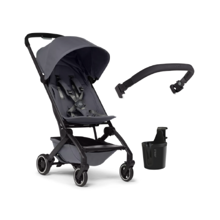 Carucior sport Joolz Aer +, cu bara si suport de pahar - Stone Grey